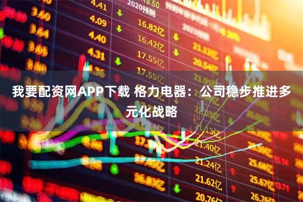 我要配资网APP下载 格力电器：公司稳步推进多元化战略